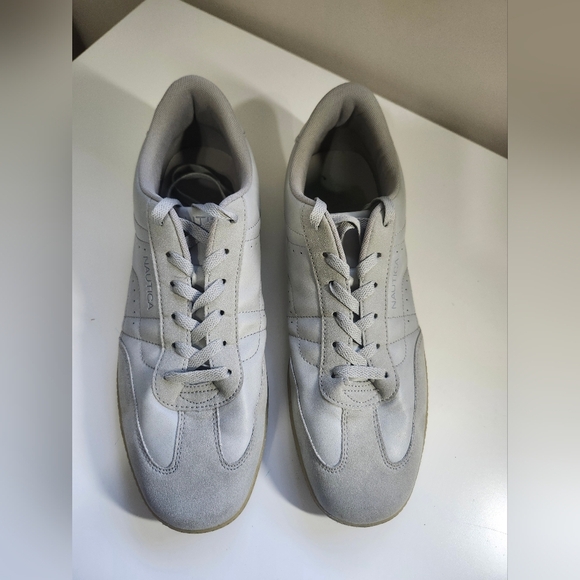 Nautica Men's US 12 Classic Low Top Lace Up Oxford Gray Sneakers Csual - Picture 4 of 10